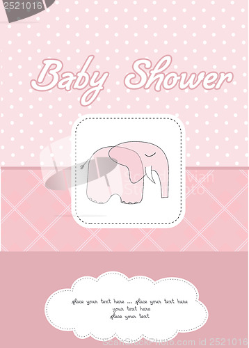 Image of romantic baby girl announcement card