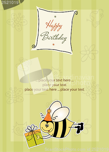 Image of birthday card with bee