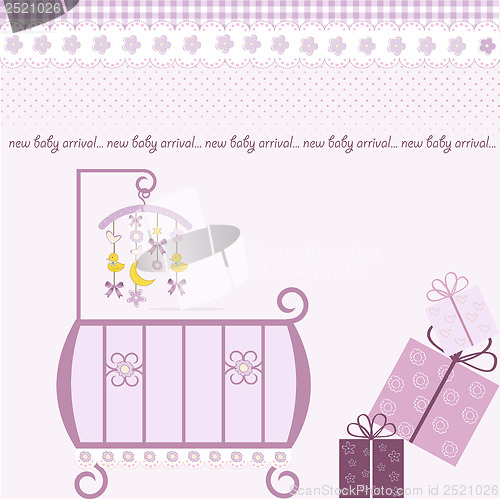 Image of baby girl shower invitation