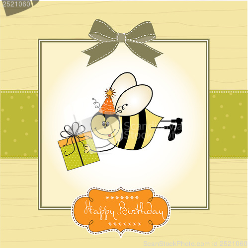 Image of birthday card with bee