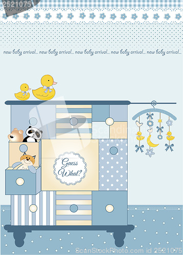 Image of new baby greeting card with nice closed