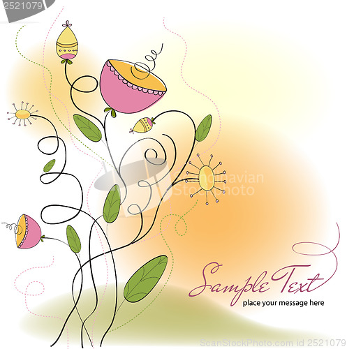 Image of seamless pattern background with flowers