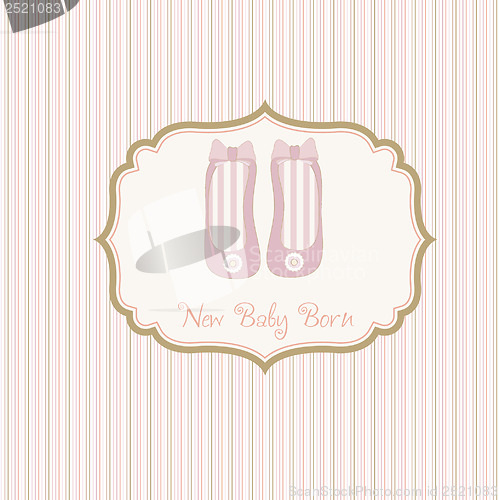 Image of baby shower card with shoes