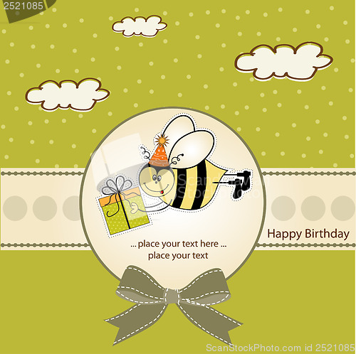 Image of birthday card with bee