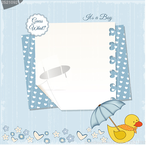 Image of baby  shower card with duck toy