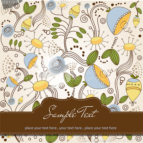 Image of seamless pattern background with flowers