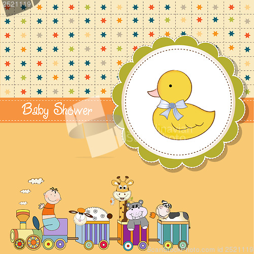 Image of funny cartoon baby shower card