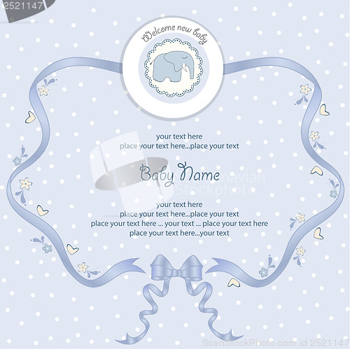 Image of new baby boy announcement card