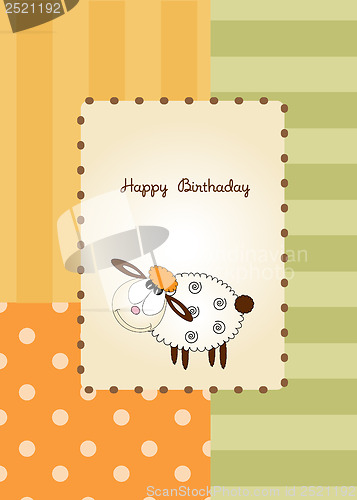 Image of cute baby shower card with sheep