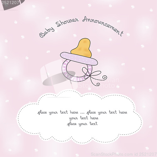 Image of baby girl shower card