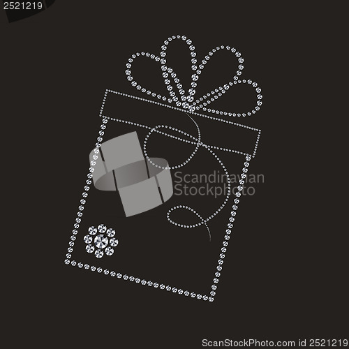 Image of luxury label with gift box