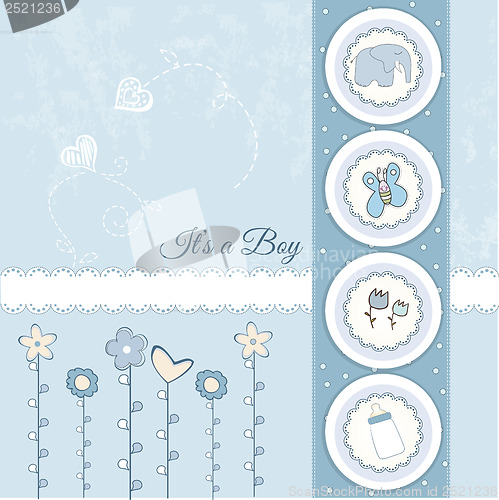 Image of baby boy announcement card