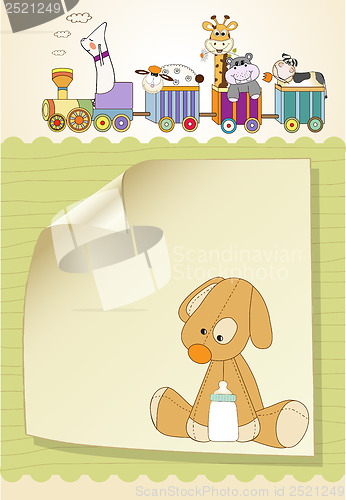 Image of baby shower card with puppy