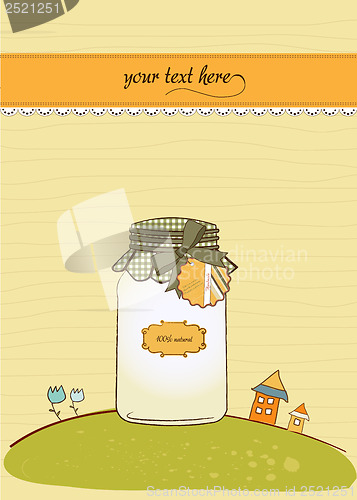 Image of pure biological food jar
