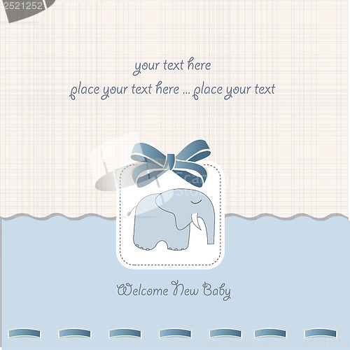 Image of new baby boy announcement card