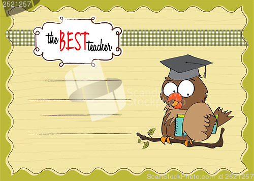 Image of Owl Teacher in vector format