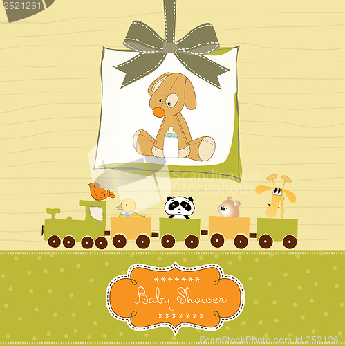 Image of baby shower card with puppy