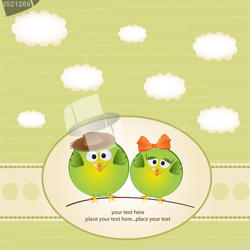 Image of Birds couple in love