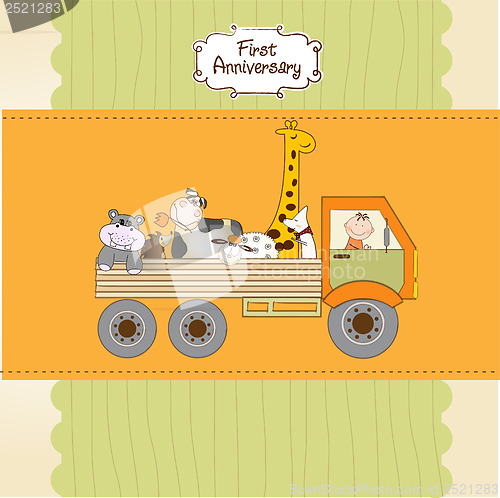 Image of birthday card with toys