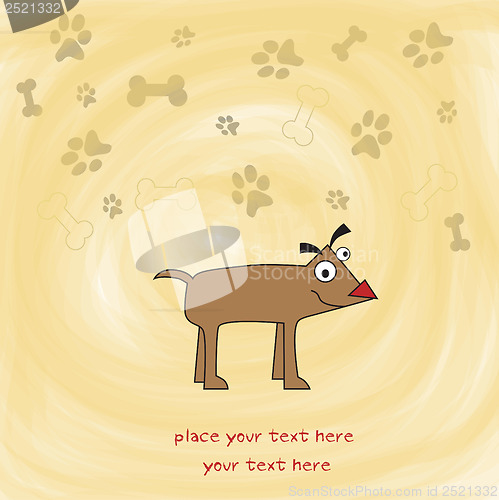 Image of happy little cute dog