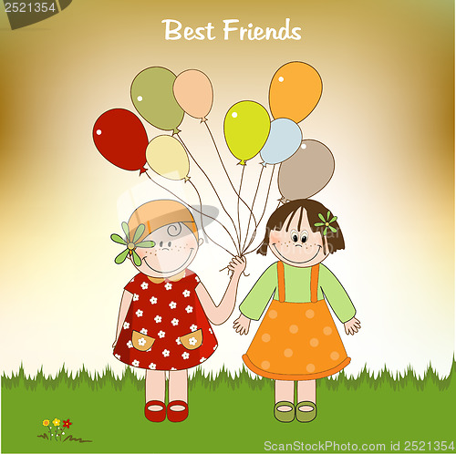 Image of best friends greeting card