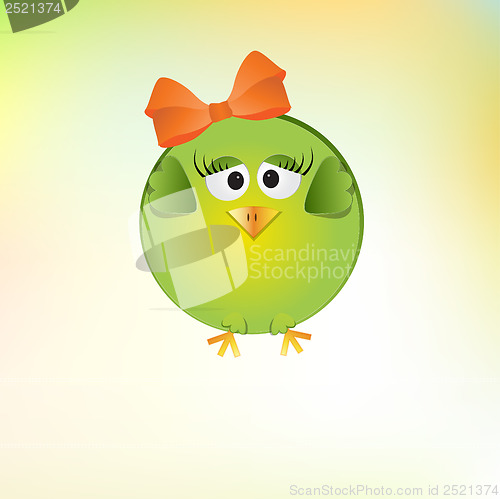Image of cute little girl bird