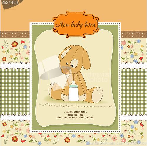 Image of baby shower card with puppy