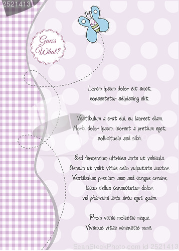 Image of baby girl shower announcement