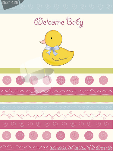 Image of baby shower card with little duc
