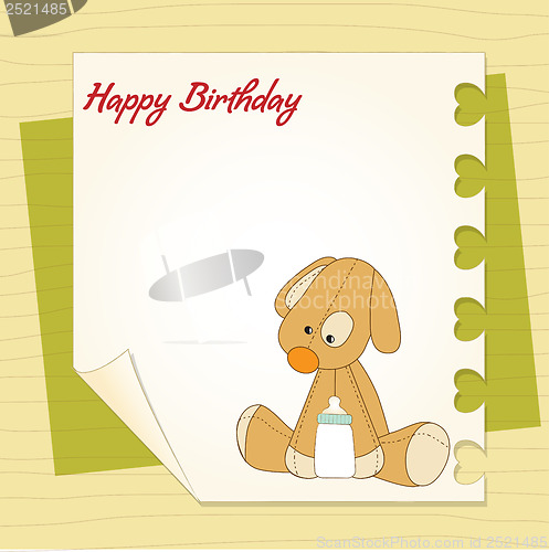 Image of baby shower card with puppy