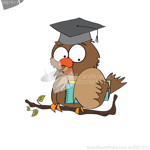 Image of Owl Teacher in vector format