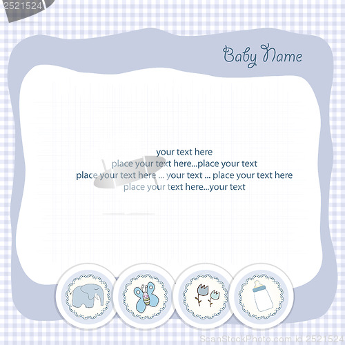 Image of baby boy announcement card