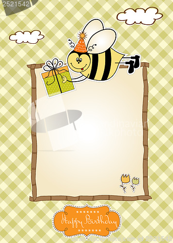 Image of birthday card with bee