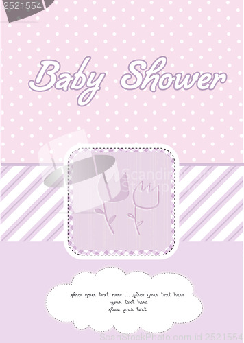 Image of baby girl shower card