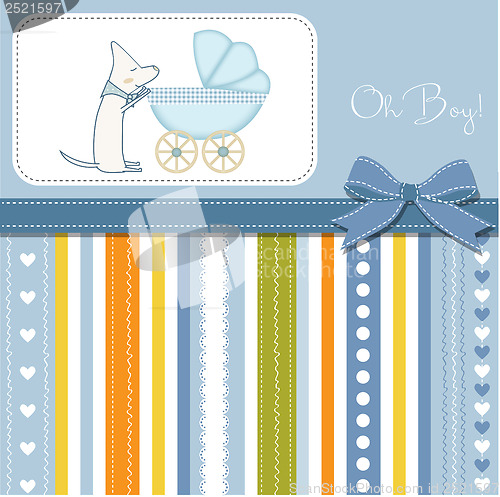 Image of Baby boy shower aouncement card