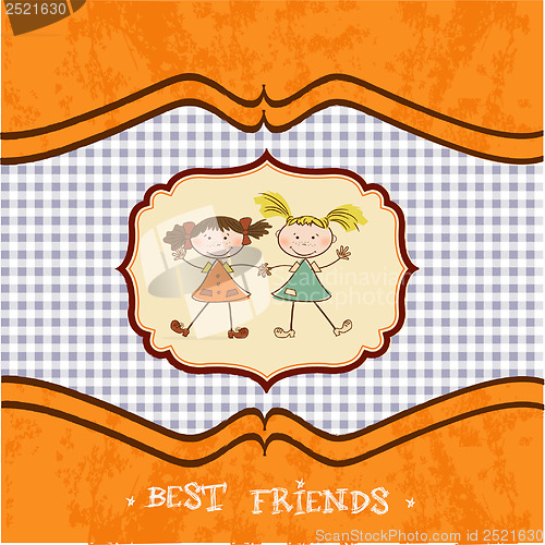 Image of two little girls best friends