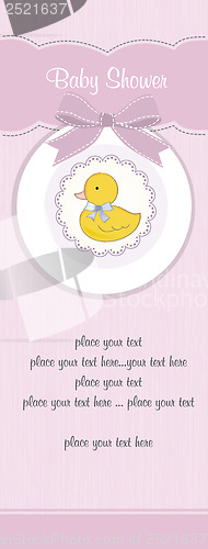 Image of baby shower card with little duck