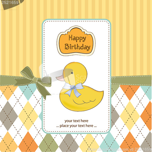 Image of baby shower card with little duc