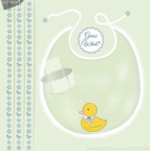 Image of baby shower card with little duck