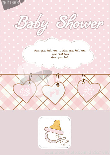 Image of baby girl shower card