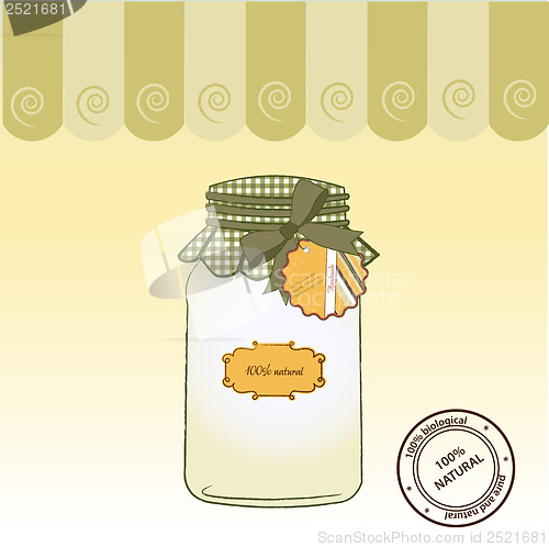 Image of pure biological food jar