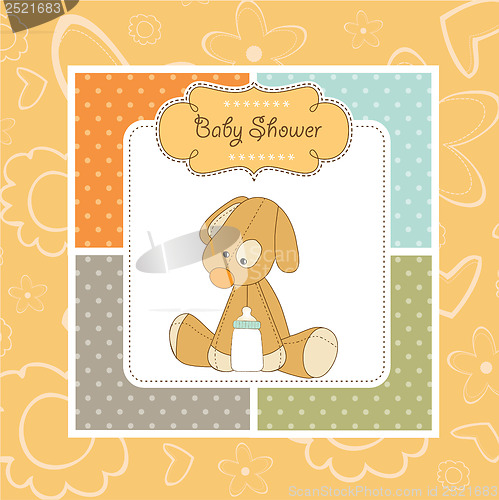 Image of baby shower card with puppy