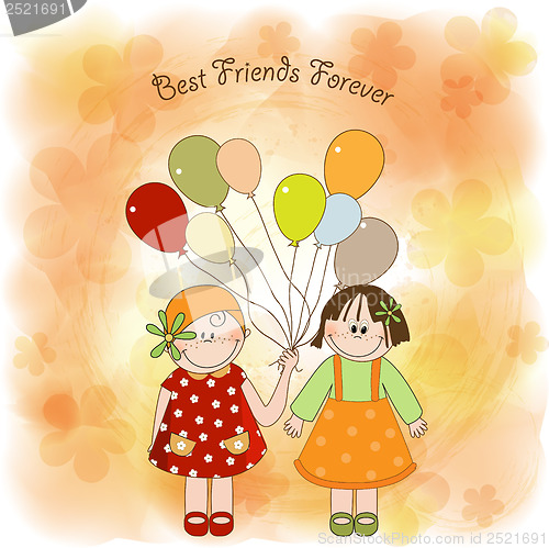 Image of best friends greeting card