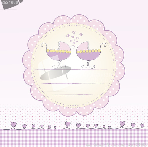 Image of twins shower announcement