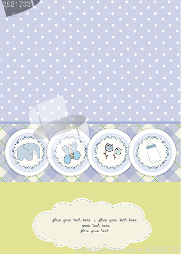 Image of baby boy announcement card