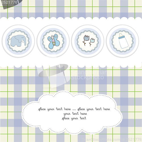 Image of baby boy announcement card