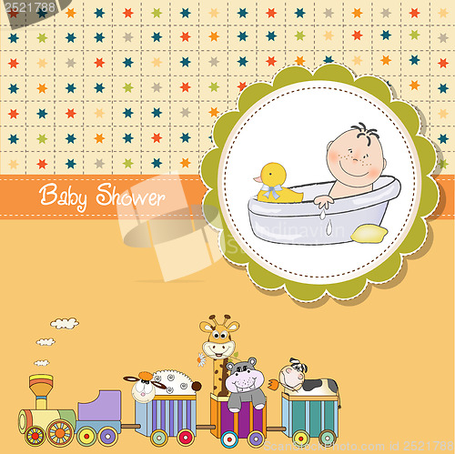 Image of funny cartoon baby shower card