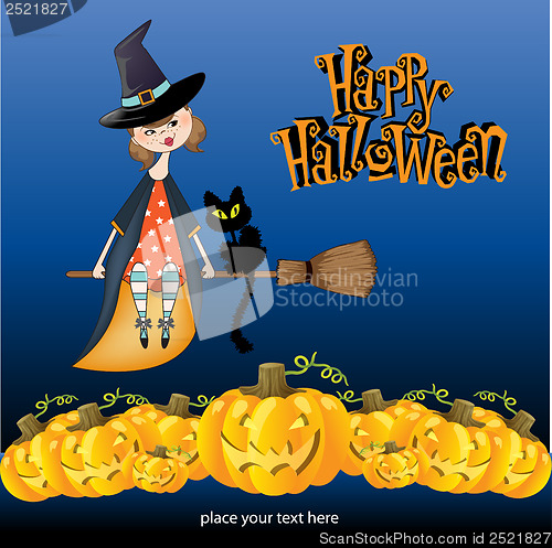 Image of Halloween witch background