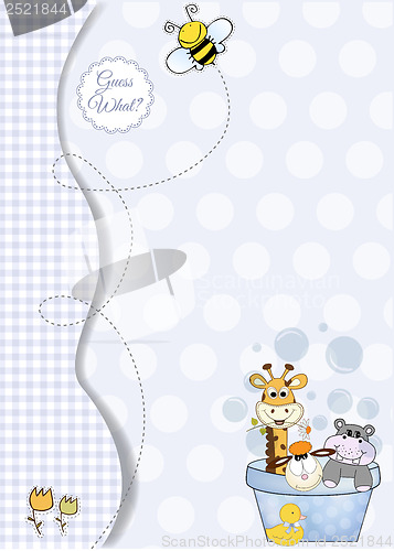 Image of baby boy shower card