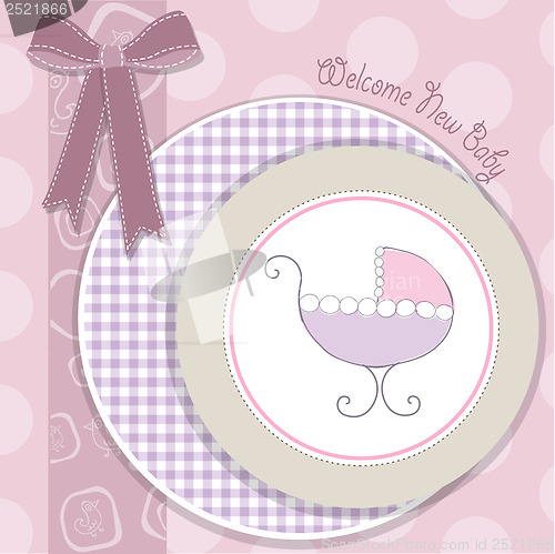 Image of delicate baby girl announcement card